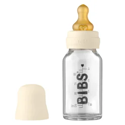 Bibs Baby Glass Bottle Complete Set Latex 110ml - Ivory