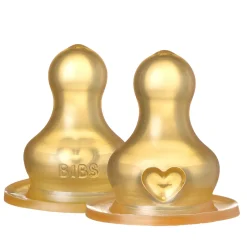 Bibs Bottle Nipple Latex (2) - Medium Flow