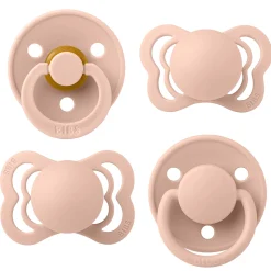 Bibs Pacifiers & Clips|Pacifiers & Clips>Try-It Collection Symmetrical Pacifier (4) 0-6m - Blush (Size 1)