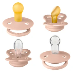 Bibs Pacifiers & Clips|Pacifiers & Clips>Try-It Collection Symmetrical Pacifier (4) 0-6m - Blush (Size 1)