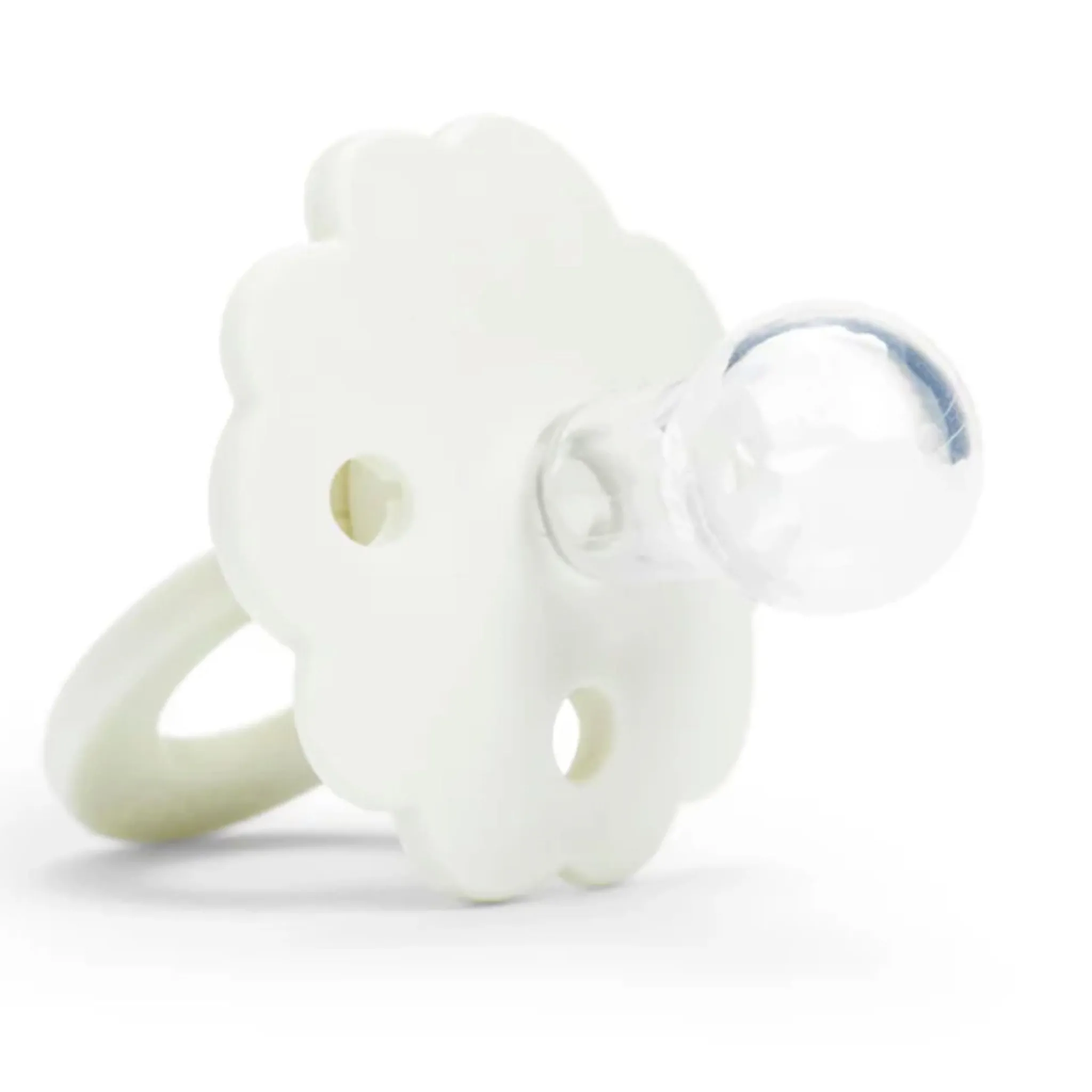 Elodie Pacifiers & Clips|Pacifiers & Clips>Binky Bloom Pacifier - Vanilla White