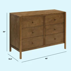 DaVinci Birdie 6-Drawer Dresser - Walnut