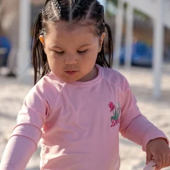 Kids Birdz Swimsuits>Flower Uv Rashguard 2-10