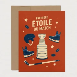 Mimosa Design Birthday Greeting Card - Hockey