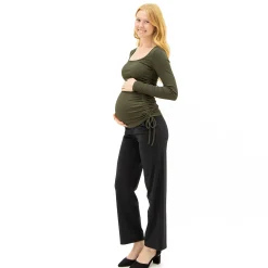 Bella Maternite Black Classic Maternity Pants