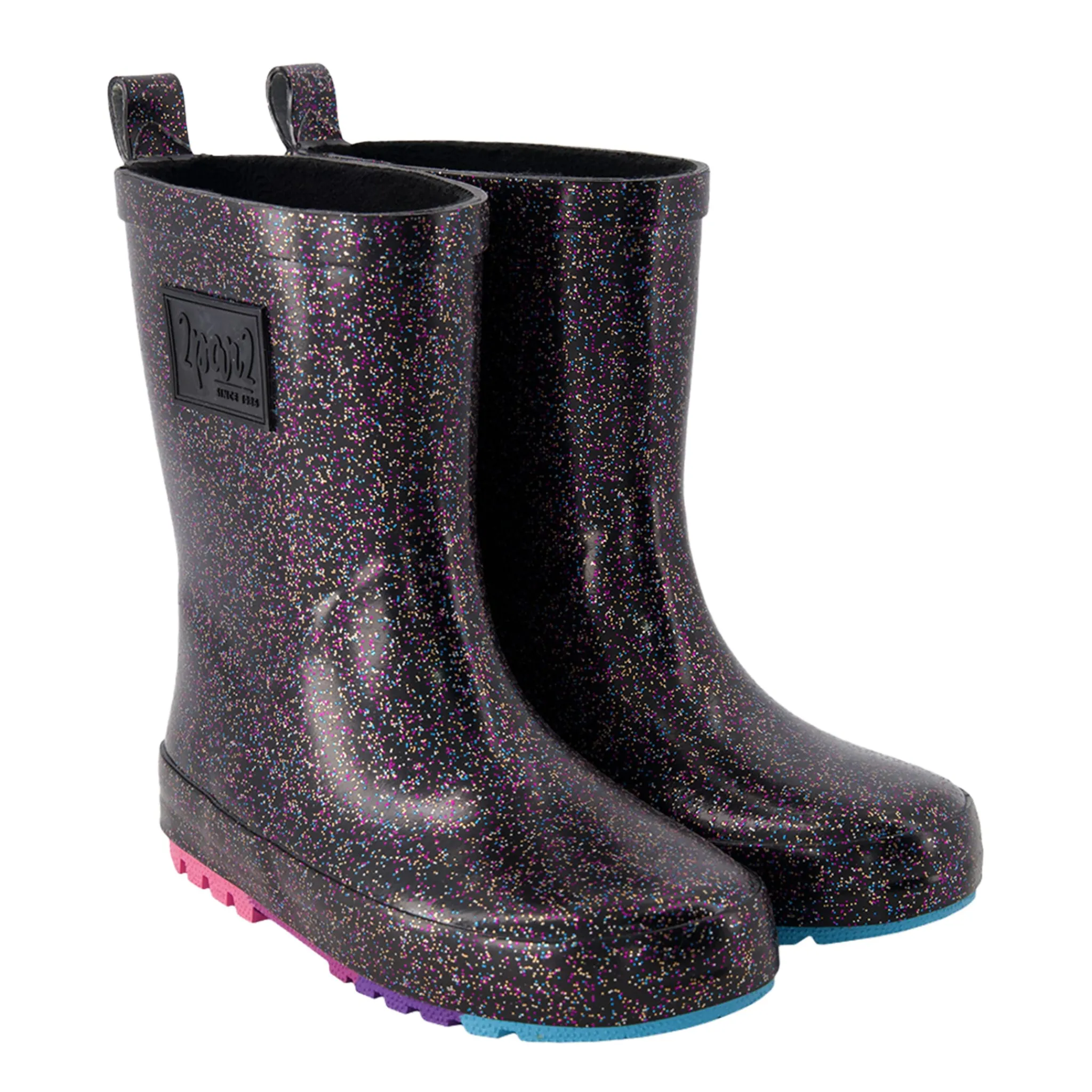 Deux par Deux Glitter Rain Boots 4-3