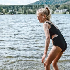 Kids Look Rib Swimsuit 2-14y
