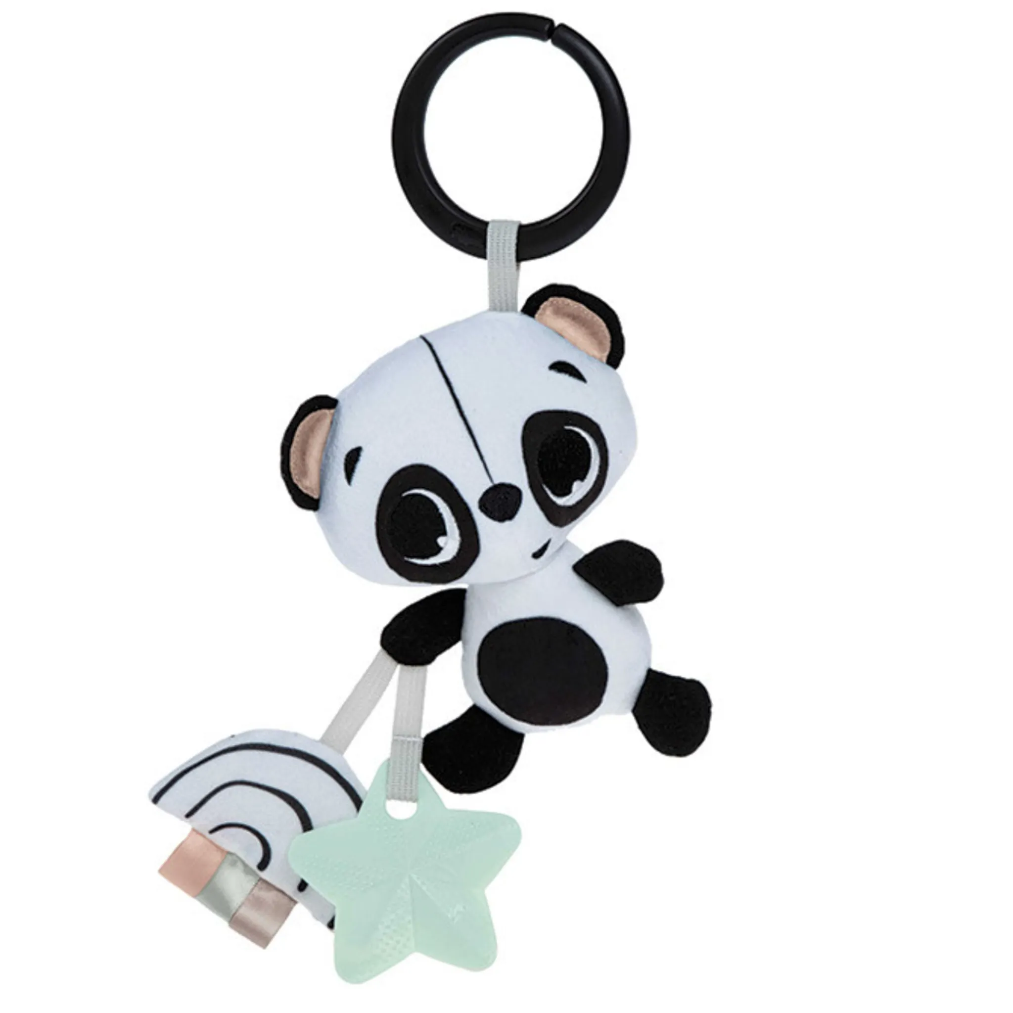 Tiny Love Developmental Toys|Stroller & Car Seat Toys>Black &White Décor Panda Rattle Toy