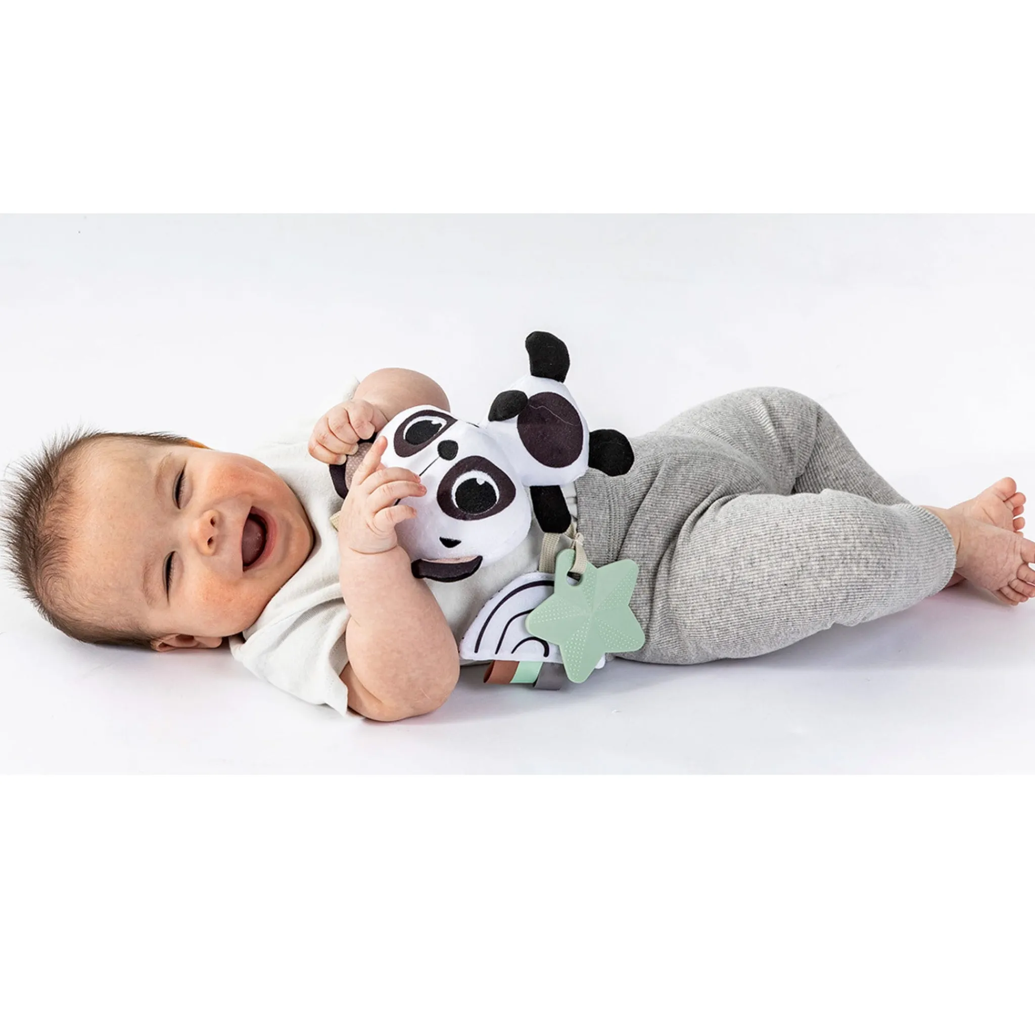 Tiny Love Developmental Toys|Stroller & Car Seat Toys>Black &White Décor Panda Rattle Toy