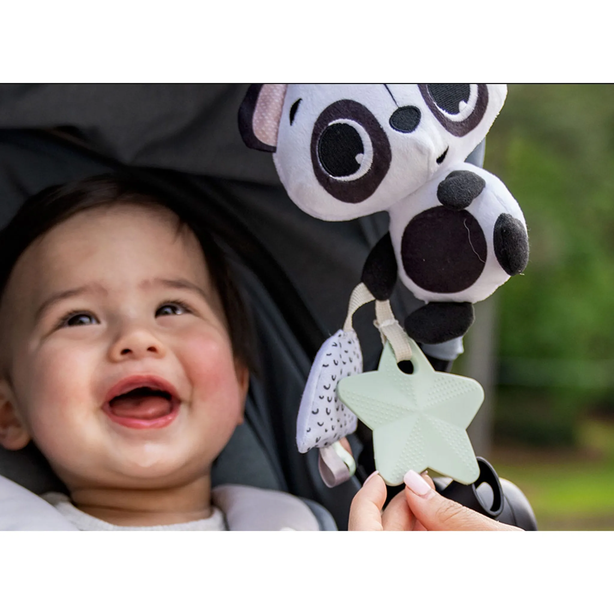 Tiny Love Developmental Toys|Stroller & Car Seat Toys>Black &White Décor Panda Rattle Toy