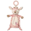 Douglas Teething Toys>Blanket Teether Pink Fawn