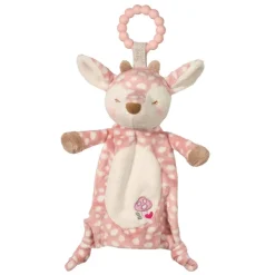 Douglas Teething Toys>Blanket Teether Pink Fawn