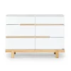 Dadada Baby Storage Furniture>Bliss 6-Drawer Dresser - White / Natural