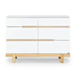 Dadada Baby Storage Furniture>Bliss 6-Drawer Dresser - White / Natural