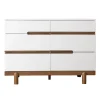 Dadada Baby Bliss 6-Drawers Dresser - White / Walnut