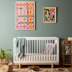 Dadada Baby Cribs & Mattresses|Cribs & Mattresses>Bliss 4-In-1 Convertible Crib - White/Natural