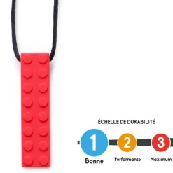 Bulle Teething Toys>Bloc Pendant - Red
