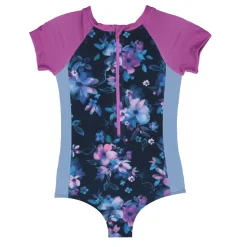 Kids Nano Blossom Uv Ss Swimsuit 2-14