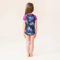 Kids Nano Blossom Uv Ss Swimsuit 2-14
