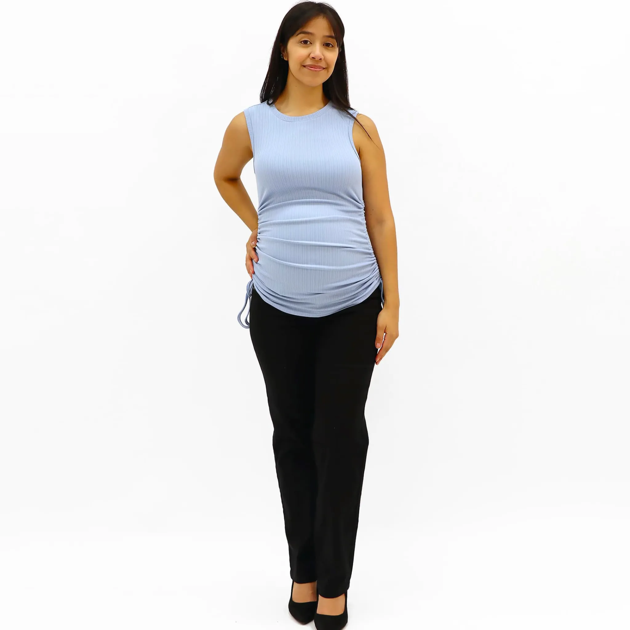 Bella Maternite Tops>Maternity Rib Tank Top