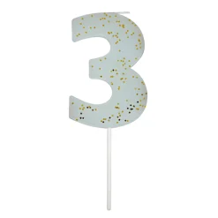 Meri Meri Party Supplies>Blue Number 3 Candle