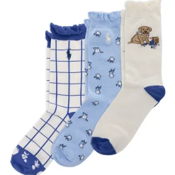 Kids Polo Ralph Lauren Blueberry Dog Socks (3) 4-11y