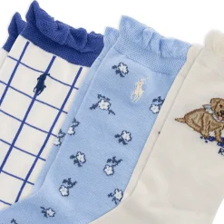 Kids Polo Ralph Lauren Blueberry Dog Socks (3) 4-11y