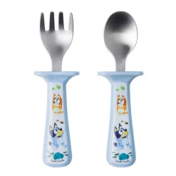 Kids Lamaze Breastfeeding|Tableware>Bluey Fork And Spoon Set with Handle Guards