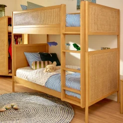 Babyletto Twin, Full & Queen Beds>Bondi Cane Convertible Bunk Bed - Honey