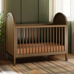 Babyletto Bondi Cane 3-in-1 Convertible Crib with Toddler Bed Kit- Honey Cane