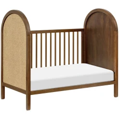 Babyletto Bondi Cane 3-in-1 Convertible Crib with Toddler Bed Kit- Honey Cane