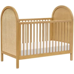 Babyletto Cribs & Mattresses|Cribs & Mattresses>Bondi Cane 3-in-1 Convertible Crib with Toddler Bed Kit - Honey / Natural Cane