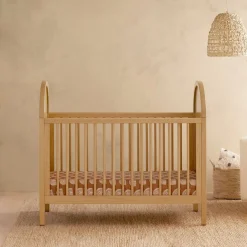 Babyletto Cribs & Mattresses|Cribs & Mattresses>Bondi Cane 3-in-1 Convertible Crib with Toddler Bed Kit - Honey / Natural Cane