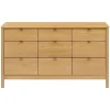 Babyletto Storage Furniture>Bondi 9-Drawer Assembled Dresser - Honey