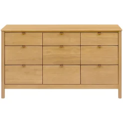 Babyletto Storage Furniture>Bondi 9-Drawer Assembled Dresser - Honey