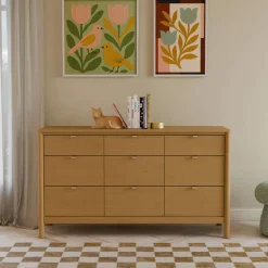Babyletto Storage Furniture>Bondi 9-Drawer Assembled Dresser - Honey
