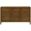 Babyletto Storage Furniture>Bondi 9-Drawer Assembled Dresser - Natural Walnut