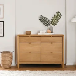 Babyletto Storage Furniture>Bondi 6-Drawer Dresser - Honey
