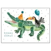 STÉPHANIE RENIÈRE ILLUSTRATION Greeting Cards|Party Supplies>Bonne Fête Crocodile Wish Card