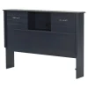 South Shore Bookcase Double Headboard with Doors - Ulysses Blueberry
