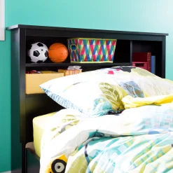 South Shore Bookcase Twin Headboard - Vito Pure Black