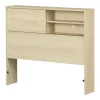 South Shore Twin, Full & Queen Beds>Bookcase Twin Headboard - Noah Bleached Oak