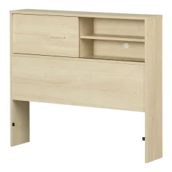 South Shore Twin, Full & Queen Beds>Bookcase Twin Headboard - Noah Bleached Oak