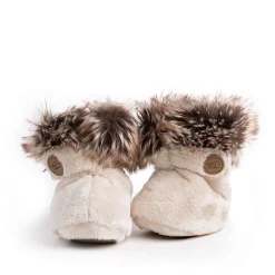 Petit Coulou Booties For Baby 0-6m - Cream