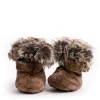 Petit Coulou Slippers>Booties For Baby 0-6m - Moka