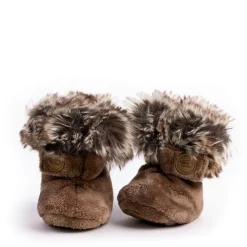 Petit Coulou Slippers>Booties For Baby 0-6m - Moka