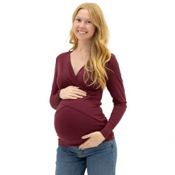 Bella Maternite Tops>Nursing LS T-Shirt