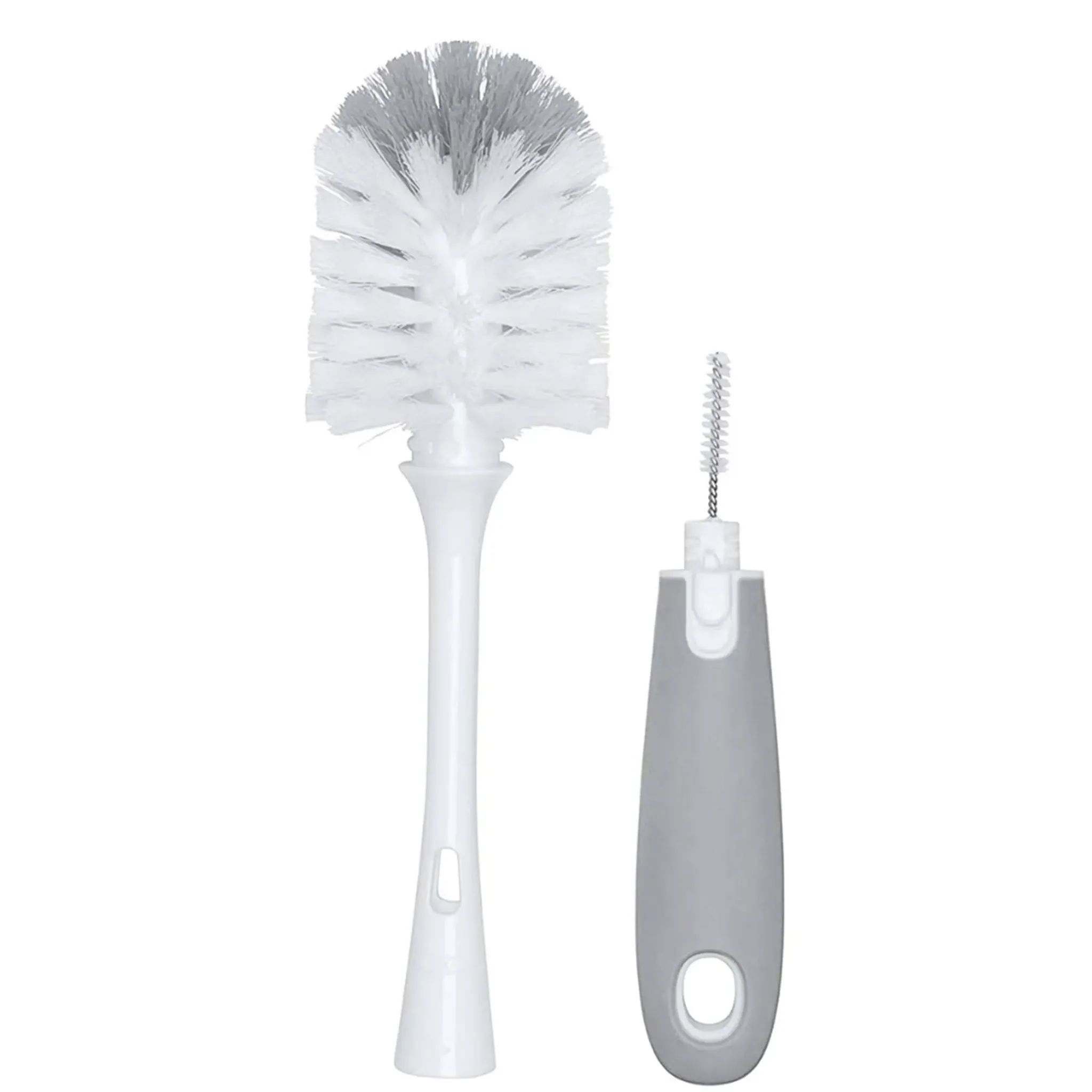 Kids Oxo Tot Cleaning & Food Preparation|Cleaning & Sterilizing>Bottle Brush with Nipple Cleaner and Stand - Grey