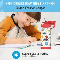 Kids Thermos Bottle 410ml - MarioKart