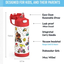 Kids Thermos Bottle 410ml - MarioKart
